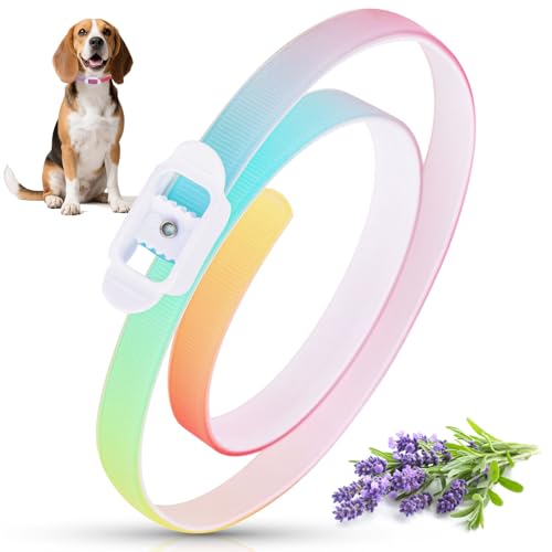 Collar Antiparasitario Perros, 69cm Impermeable & Ajustable, Collar Antipulgas Perros Previene leishmaniosis, Protección 8 Meses Vistoso