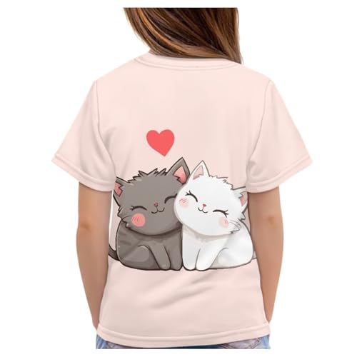 Image of JEOCODY Boys Girls Graphic Tees Funny 3D Printed Short Sleeve T-Shirts 3-16T