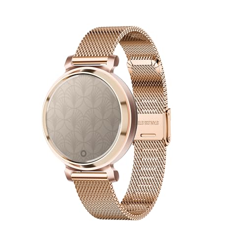 EANWireless Compatible for Garmin Lily 2 Watch Band 14mm Metal Mesh Women Replacement Strap Compatible for Garmin Lily2 Bands Rose Gold