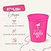Let’s Get Flocked Up Flamingo Cups, Set of 12-16oz Pink Cups for Birthday or Flamingo Party Decorations Bachelorette - Party Decor