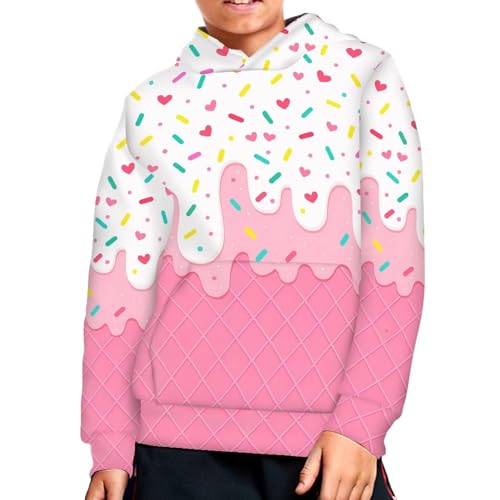 Image of Coloranimal Unisex Girls and Boys Long Sleeve Hoodies Hoody Athletic Pullover Sweatshirts Tops Age 6-16year