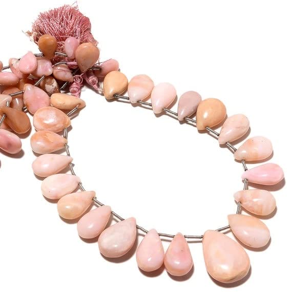 Perles Opale Rose Goutte 8x12mm 10x15mm Peruvian Pink Opal Beads pour DIY Bijoux Collier et Boucle