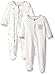 Little Me Baby 2 Pack Footies, White/Multi, 3 Month