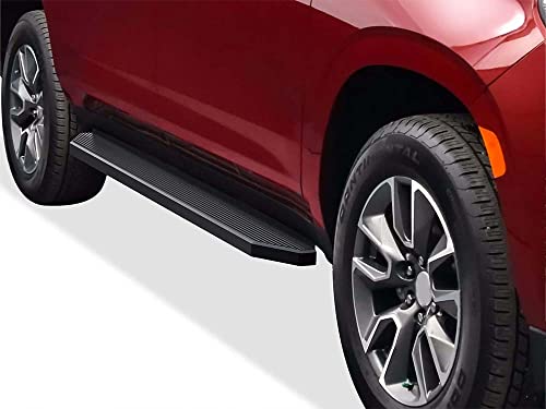 Estribos planos 6 pulg. acero negro para Chevy Suburban