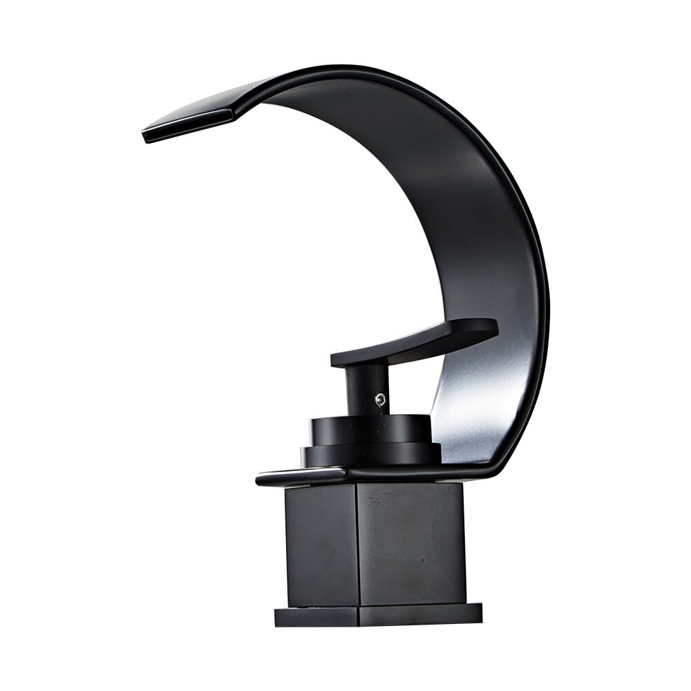 Grifos monomando para lavabo en latón negro mate con mezclador de agua caliente y fría para baño
