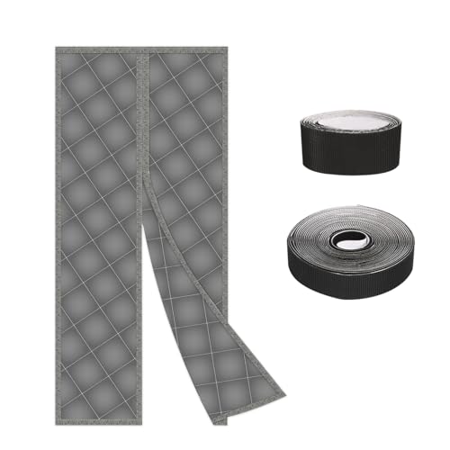 90 x 210 cm Thermo Türvorhang Kälteschutz, Magnet Wärmeschutzvorhang für Türen Thermo Vorhang Magnetischer Innen, Lsolier Schutz Vorhang ohne Bohren für Balkontür Kellertür Wohnzimmer