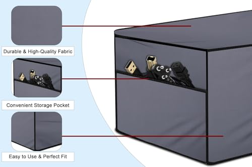 Image of The Furnishing Tree Polyester Waterproof & Dustproof Printer Cover - Compatible with Auto Duplex Laser Brother DCP-L5510DN Printers, Grey , Dimensions in DxWxH - ( 45x48.5x42 CM)
