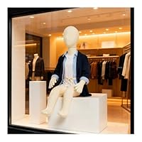 LYGBDSS 1-9 Years Old Unisex Sitting Children Mannequin for Clothes Display Flexible Full Body Mannequin with Bendable Legs Detachable Head & Arm,7 years old