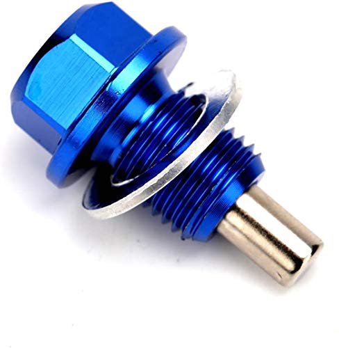 Upstream Magnetic Oil Drain Plug Magnetic Sump Drain Nut Oil Drain Bolt (12X1.25,Blue) #TOP1