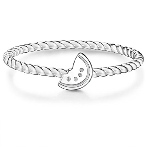 Preisvergleich Produktbild Glanzstücke München Damen-Ring Wassermelone Sterling Silber gelbvergoldet - Freundschafts-Ringe Pineapple dünner Steck-Ring mit Motiv