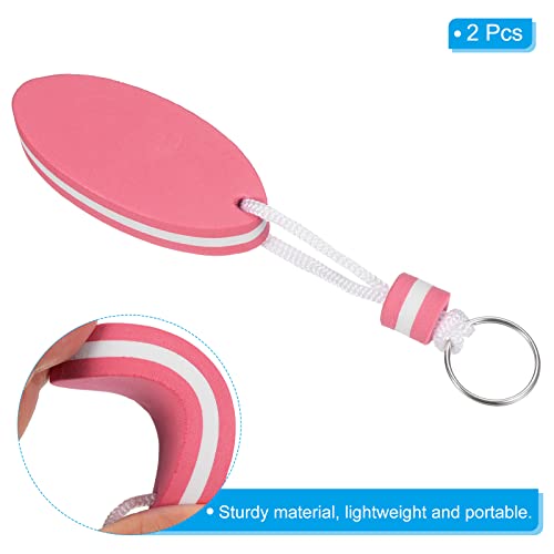 PATIKIL Floating Keychain, 2 Pack Sports Buoy Key Rings Oval Buoyant Keyrings Marine Sailing Key Holder for Fishing Kayaking Red - Image 3