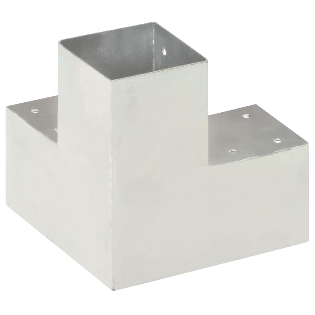 Connettore per pali a Y in metallo zincato 91 x 91 mm per pali di recinzione, traversa, chiavistelli e pali di accoppiamento per un collegamento stabile di recinzioni da giardino, recinzioni in legno