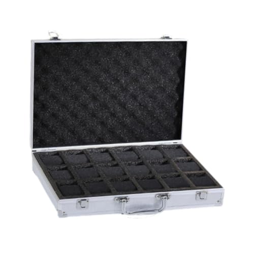 kowaku Maleta para relojes, elegante expositor de relojes con asa, colección de regalos, caja de transporte para relojes de lujo, Estuche de transporte para