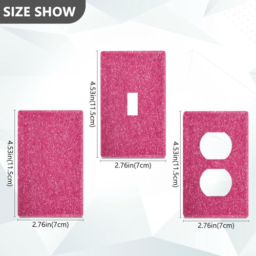 Placa de interruptor rosa brillante Pfrewn para decorar paredes de salón y dormitorios infantiles 5