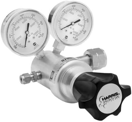 Harris 8700-2500-350 Pressure Regulator, 0 - 2500 PSIG, Brass