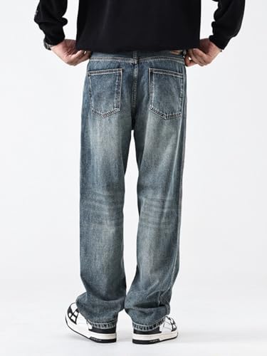 Pants Trousers Denim Light Luxury Men's Loose Jeans Casual Versatile Youth Small Straight Leg3