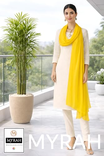 Image of MYRAH Chiffon Solid Casual Daily Use Dupatta For Women's & Girls Length - 2.50 Meter