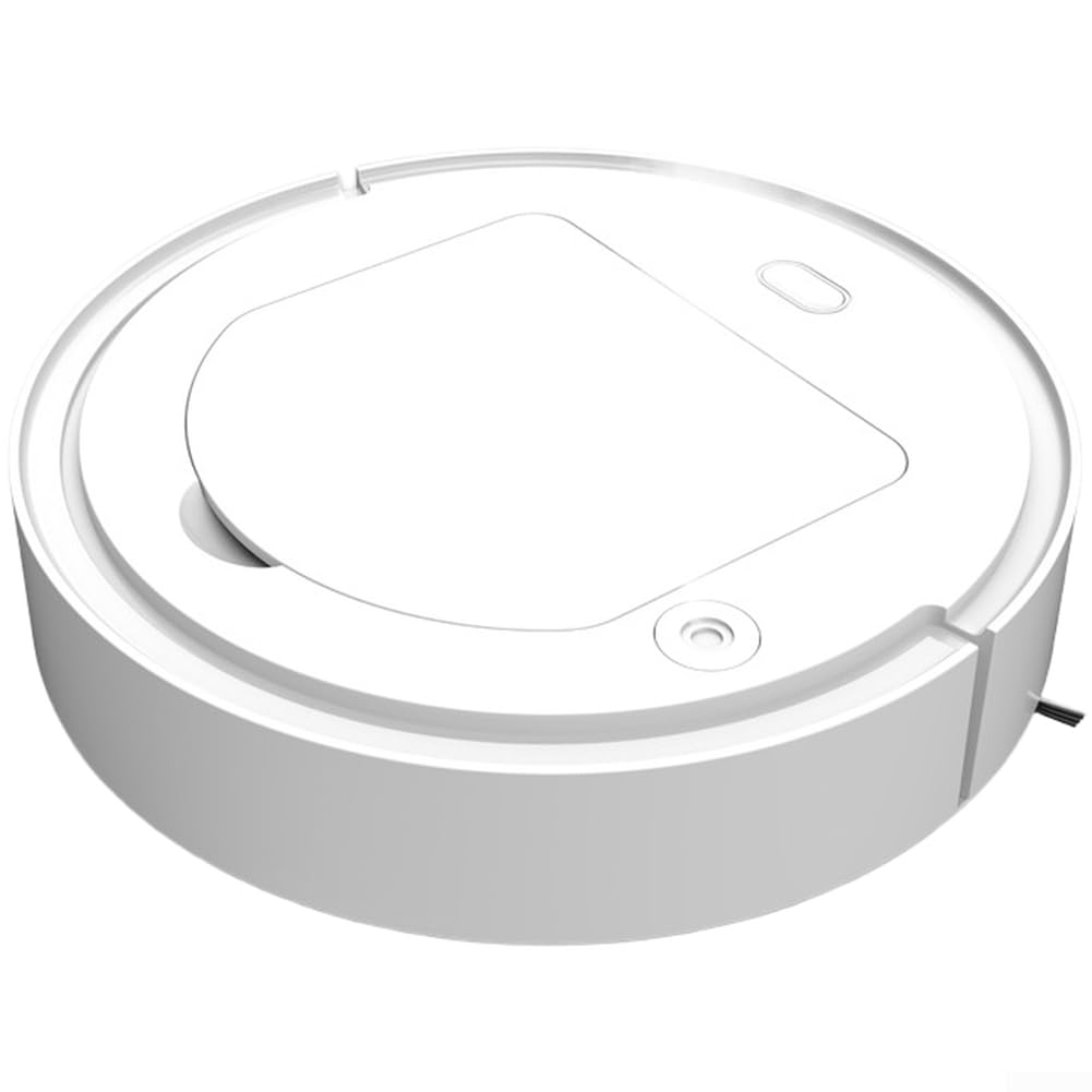Aspirateur Robot 1499Pa pour forte Aspiration Sols Durs Aspirateur(White)