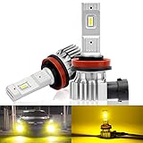 【2024爆光モデル】北澤商事 H8 H11 H16 led フォグ イエロー 車検対応 20W*2 3000K 黄色 キャンセラー内蔵 ファンレス LEDフォグランプ 12V 車用 爆光 フォグライト 結露防止 一体型 LEDバルブ 2個セット 取付簡単