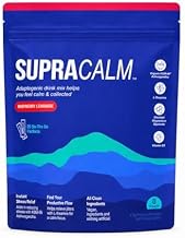 SuperCalm Cortisol | Magnesium Bisglycinate Complex + Ashwagandha, L-Theanine & Vitamin D3 | Relaxation, Serenity & Anti-Fatigue Drink – Raspberry Lemonade – 20 Vegan Sugar Free Sticks