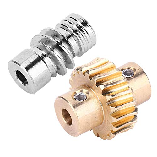 Image of Worm Wheel, 10:1 Bronze Worm Gear with Metal Worm Set Worm Gear for Industrial Robot Parts