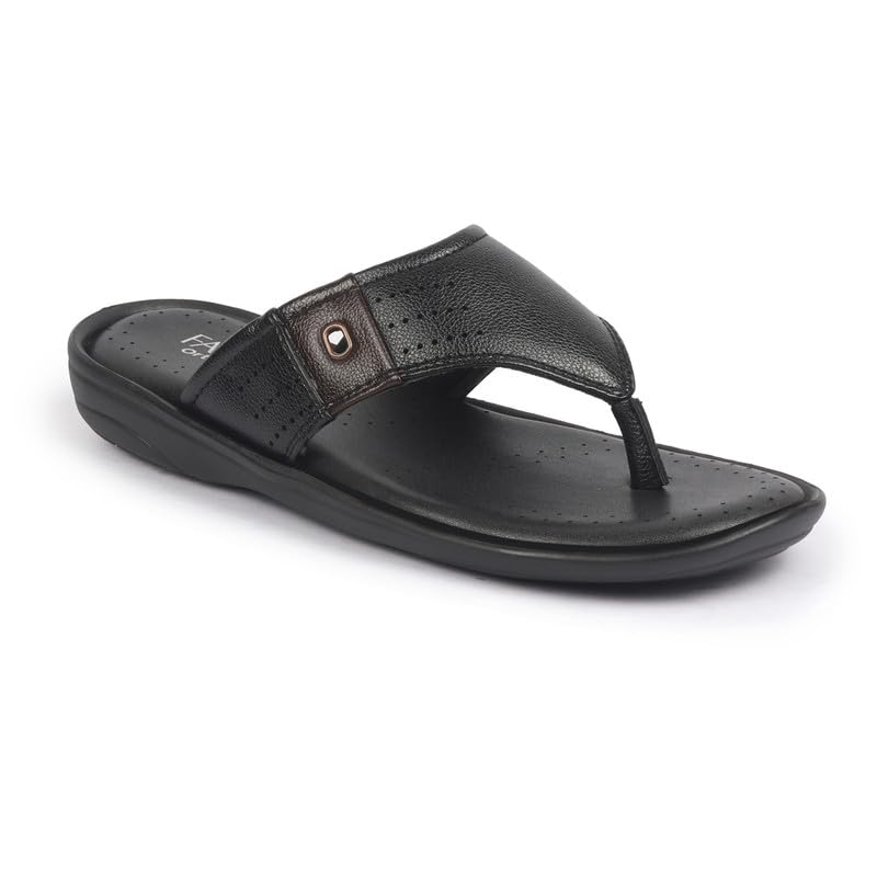 Image of FAUSTO Men's Open Toe Flip-Flop Slippers With Memory Cushion|Outdoor Slipper For Men