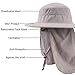 FAMY Fishing hat, Sun Hat, with Removable Neck Face Flap, Fishing Hat UPF 50+ UV Sun Protection Bucket Cap. Light Gray
