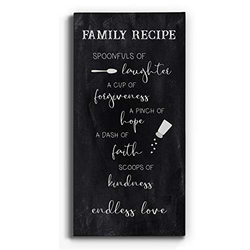Renditions Gallery Family Recipe Wall Art, Premium Gallery Wrapped Canvas Decor, Ready to Hang, 24 in H x 12 in W, Made in America Print