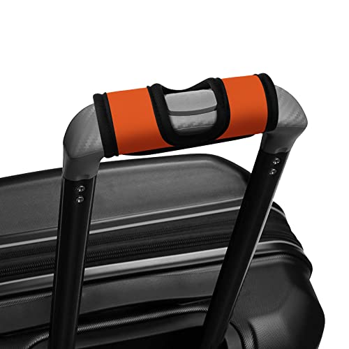 5 Pcs Neoprene Luggage Handle Wrap Handle Grip Luggage Tags Identifier Hollow Design For Push-Button, Bright Luggage Markers For Airport Travel Luggage Suitcase Trolley Case #TOP3