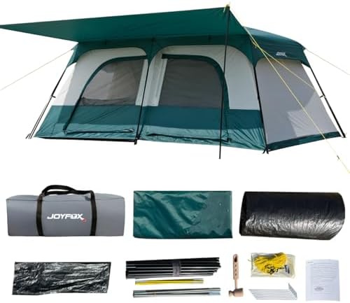 JOYFOX Grand Mansion 4000 - Barraca de Camping Gigante para 10-12...