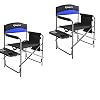 KingCamp Camping Chair Director’s Chair with Side Tray and Side Pocket, Oversized Padded Seat, Maximum Load 180 kg