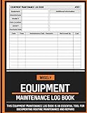 Equipment Maintenance Log Book: Repairs And Maintenance Record Book