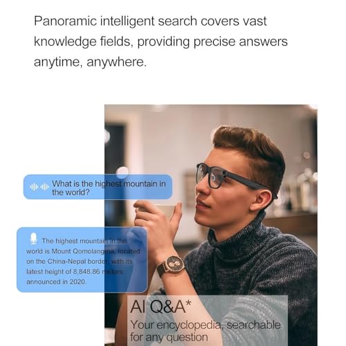 Image of JK Vision Camera Glasses with AI Translation,1080P Translator Glasses with Camera,WiFi /Bluetooth,11 Languages Translation, with Black Lens