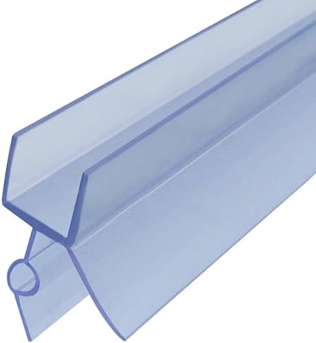 Miniatura 7 de Sello para parte inferior de puerta de regadera sin marco, con riel de goteo para vidrio de 1/4" (6mm), longitud 27.5"/0.7m, tira de sellado