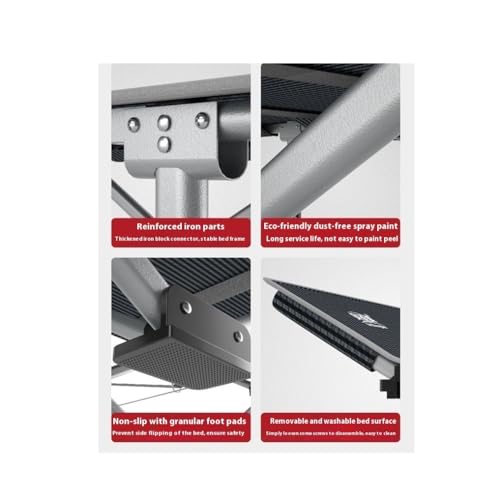 Lit pliant extérieur grand lit d'appoint portable pour camping et sieste - 5