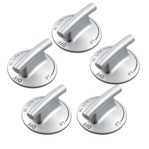 Upgraded WP74009147 Stove Knob Replacement Parts for Jennair Whirlpool Stove Top Knobs 74009147 JGR8775RDS JGR8875RDS Jenn Air Gas Range Top Burner Control Knob Oven Cooktop Burner Knob 5Pcs