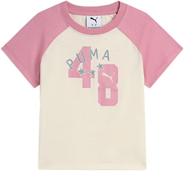 PUMA Toddler Girls Matching Sets Crew Neck Short Sleeve & Joggers Set Casual - Beige