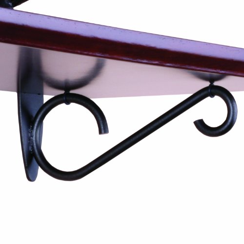 Knape & Vogt John Sterling Teardrop Scroll Florentine Bracket, 6-Inch, Bronze
