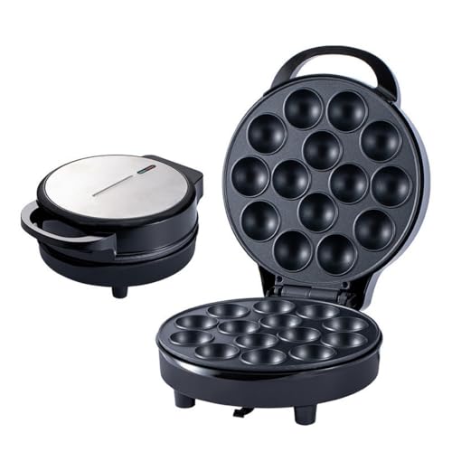 Electric Takoyaki Maker, Black, Non-Stick, 14-Cavity Ball Pan, 23cm/9inch Diameter, Professional Kitchen Appliance for Japanese Octopus Balls