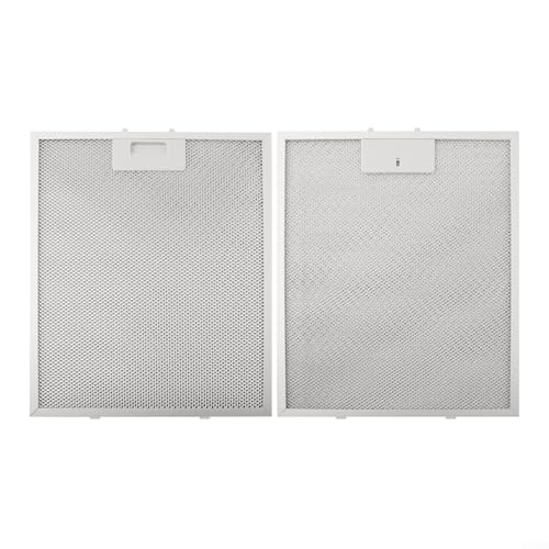 ZiStarlilife Paquete de 2 filtros de grasa de metal para campana extractora de 5 capas, filtro de aluminio de 350 x 285 x 9 mm, compatible con muchas campanas extractoras líderes