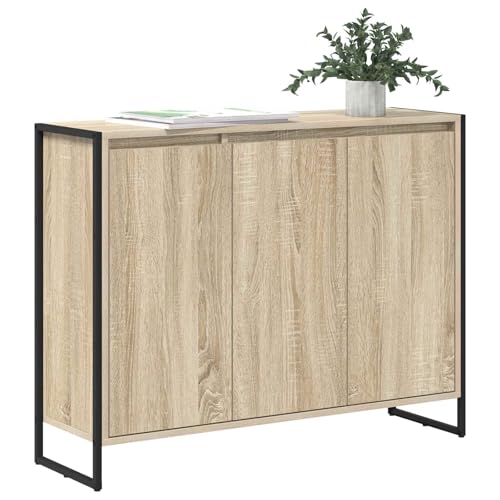 Aparador de madera industrial Sonoma de 96,5 cm con acabados modernos 4