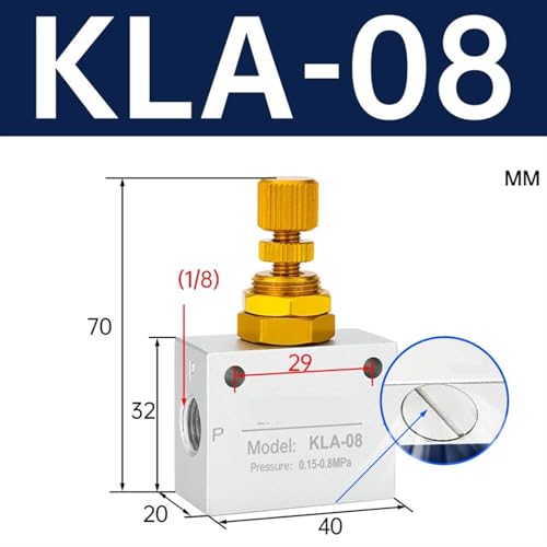 Régulateur de débit d'air comprimé KLA-08 pour automatiser vos vérins - 3