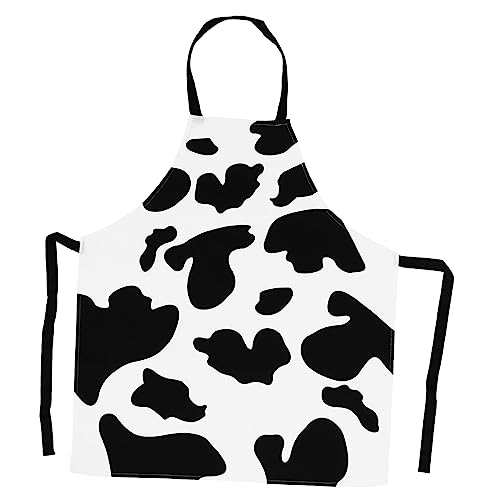KICHOUSE Cow Apron Cow Pattern Housework Hanging Neck Apron Welding Apron Cow Pattern Apron Florist Apron Baking Apron Sleeveless Apron Housework Apron Bib Apron for Housework Pure Cotton