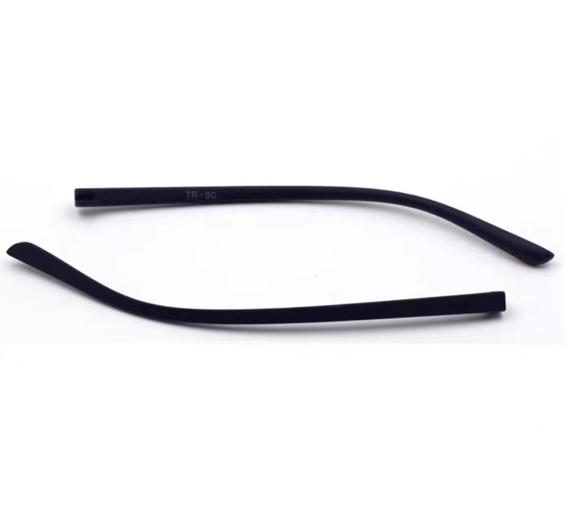 Zauszniki okularów TR90 plastikowe, wymienne, 1 para, wielokolorowe(Matte Black)