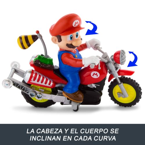 Miniatura 6 de Hot Wheels Mario Wheelie Motocross RC, Moto de Control Remoto