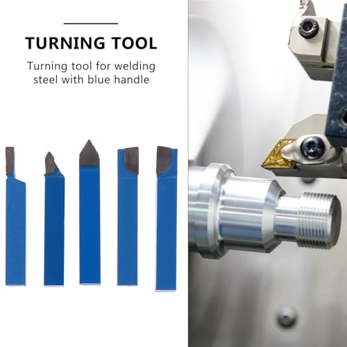 VILLCASE Lathe Turning Tool Set, 5pcs Carbide Turning Tool, Ideal for Woodturning Power Lathe Accessories (Blue) 2 VILLCASE Lathe Turning Tool Set, 5pcs Carbide Turning Tool, Ideal for Woodturning Power Lathe Accessories (Blue) - Image 2