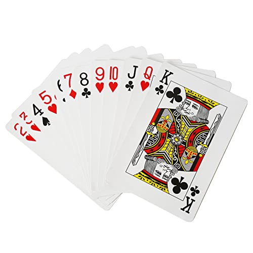 Yuanhe Jumbo Large Playing Cards Giant Deck Of Cards Oversized Full Deck Huge Poker For Casino Party Decorations, 10.5X14.5 Inch #TOP5
