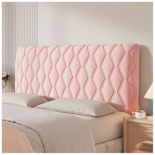 YUEZHONG Funda De Terciopelo For Cabecera De Cama, Tamaño Matrimonial, Queen, California, King, Acolchada Y Gruesa, A Prueba De Polvo, Ideal For Decorar El Dormitorio.(Pink,160x70cm/63x27.6in)