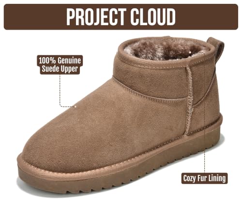 Image of Project Cloud 100% Genuine Leather Comfortable Womens Ankle Boots | Water Resistant Memory Foam Insole Winter Shoes - Trendy Footwear Outdoor Fall Shoes for Women - Winter Boots for Women