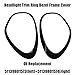 LSFDC Headlight Trim Ring for MINI Cooper Countryman R60 2011-2016 Paceman R61 2013-2016 2pcs Black Headlight Bezel Replacement OEM 51139801573 51139801574